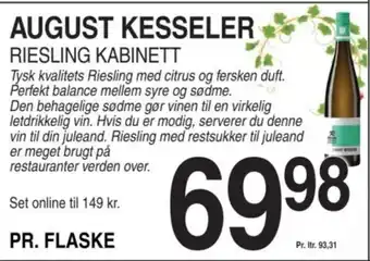 ABC Lavpris AUGUST KESSELER RIESLING KABINETT tilbud