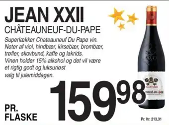 ABC Lavpris JEAN XXII CHÂTEAUNEUF-DU-PAPE tilbud