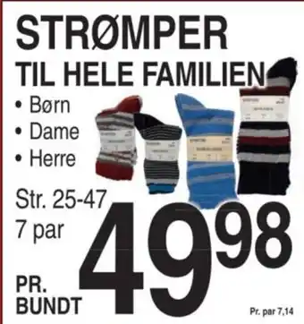 ABC Lavpris STRØMPER TIL HELE FAMILIEN tilbud