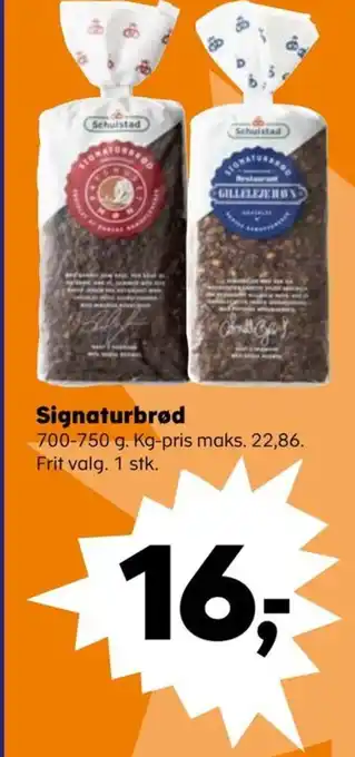 Kvickly Signaturbrød tilbud