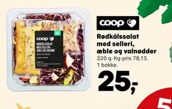 Kvickly Rødkålssalat med selleri, æble og valnødder tilbud