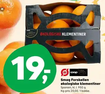 Kvickly Smag Forskellen økologiske klementiner tilbud
