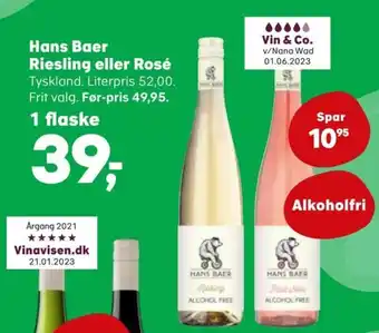 Hans Baer Riesling eller Rosé