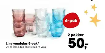 Line vandglas 6-pak*