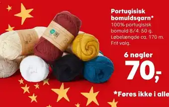 Kvickly Portugisisk bomuldsgarn* tilbud