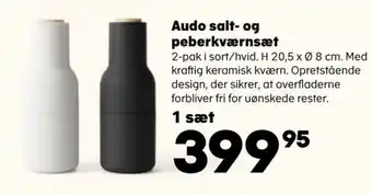 Kvickly Audo salt- og peberkværnsæt tilbud