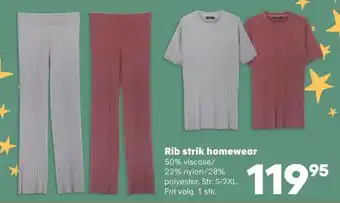 Kvickly Rib strik homewear tilbud