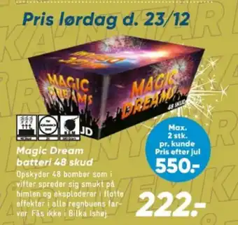 Bilka Magic Dream batteri 48 skud tilbud