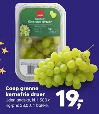 SuperBrugsen Coop grønne kernefrie druer tilbud