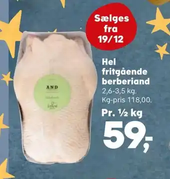 SuperBrugsen Hel fritgående berberiand tilbud