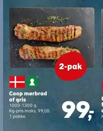 SuperBrugsen Coop mørbrad af gris tilbud