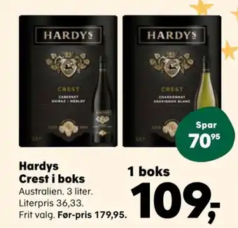 SuperBrugsen Hardys Crest i boks tilbud