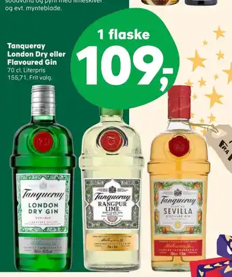 SuperBrugsen Tanqueray London Dry eller Flavoured Gin tilbud