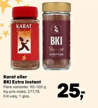 SuperBrugsen Karat eller BKI Extra Instant tilbud
