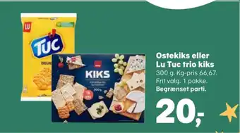 SuperBrugsen Ostekiks eller Lu Tuc trio kiks tilbud
