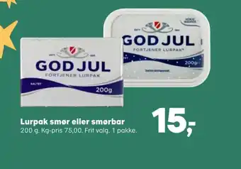 SuperBrugsen Lurpak smør eller smørbar tilbud