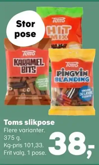SuperBrugsen Toms slikpose tilbud