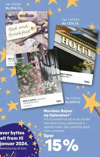 Morebox Rejser og Oplevelser*