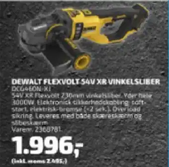 Davidsen DEWALT FLEXVOLT 54V XR VINKELSLIBER tilbud