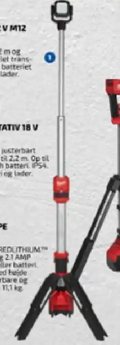 1. MILWAUKEE ARBEJDSLAMPE 12 V M12 SAL- SOLO