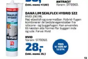 Davidsen DANA LIM SEALFLEX HYBRID 522 tilbud
