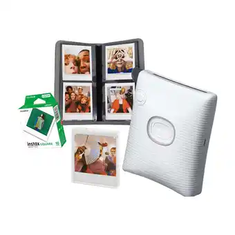 Power Fujifilm instax square link smartphone printerpakke, hvid tilbud