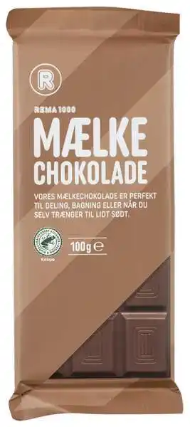 REMA 1000 Mælkechokolade, 100 g tilbud
