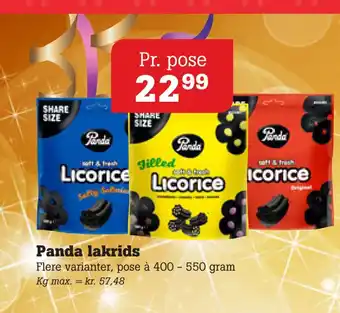 Poetzsch Padborg Panda lakrids tilbud