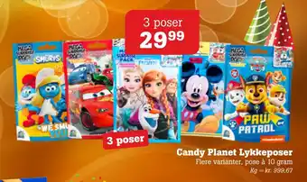 Candy planet lykkeposer