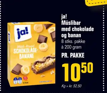 Poetzsch Padborg Ja! müslibar med chokolade og banan tilbud