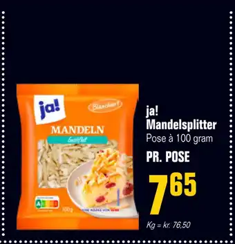 Poetzsch Padborg Ja! mandelsplitter tilbud