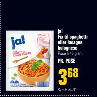 Poetzsch Padborg Ja! fix til spaghetti eller lasagne bolognese tilbud
