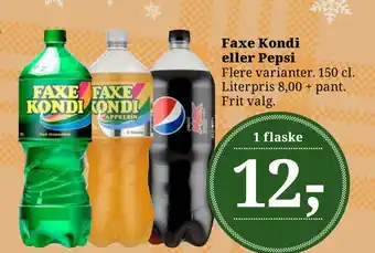Dagli'Brugsen Faxe kondi eller pepsi tilbud
