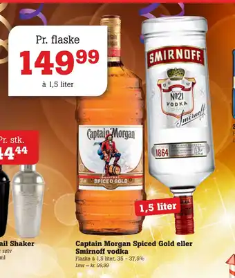 Poetzsch Padborg Captain morgan spiced gold eller smirnoff vodka tilbud
