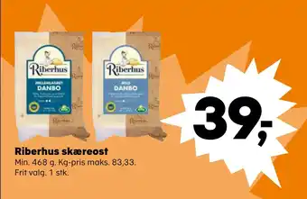 Kvickly Riberhus skæreost tilbud