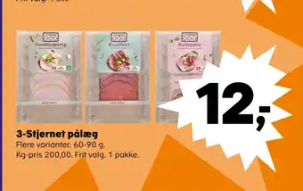 SuperBrugsen 3-stjernet pålæg tilbud