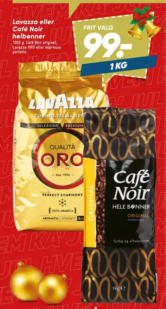 Bilka Lavazza eller café noir helbønner tilbud