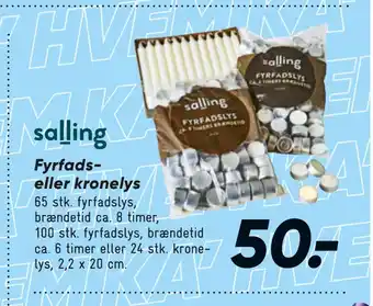 Bilka Fyrfads eller kronelys tilbud