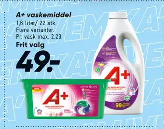 Bilka A+ vaskemiddel tilbud