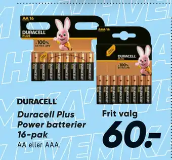 Bilka Duracell plus power batterier 16-pak tilbud