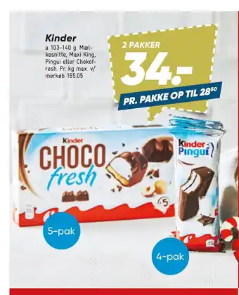 Bilka Kinder tilbud