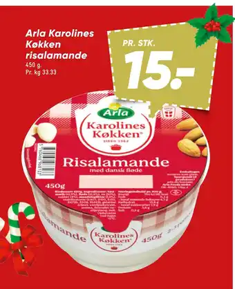 Bilka Arla karolines køkken risalamande tilbud