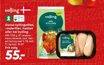 Bilka Dansk kyllingefilet, -inderfilet, hakket eller hel kylling tilbud