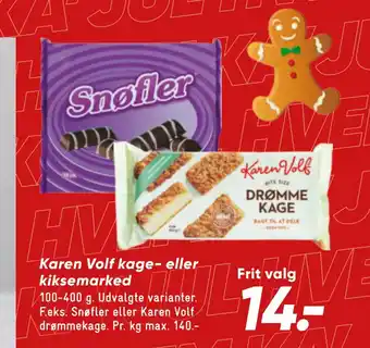 Bilka Karen volf kage- eller kiksemarked tilbud
