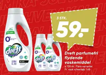 Dreft parfumefri flydende vaskemiddel