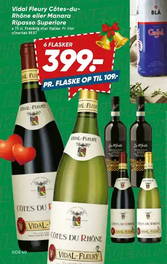 Bilka Vidal fleury côtes-du- rhône eller manara ripasso superiore tilbud