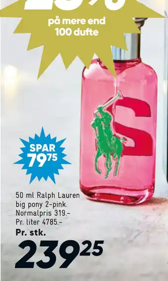 Bilka 50 ml ralph lauren big pony 2-pink tilbud