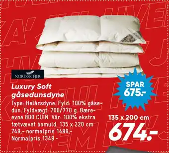 Bilka Luxury soft gåsedunsdyne tilbud