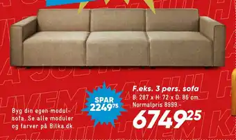 Bilka 3 pers. sofa tilbud