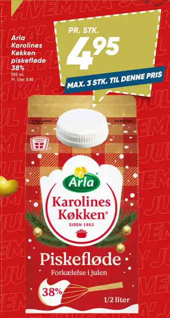 Bilka Arla karolines køkken piskefløde 38% tilbud